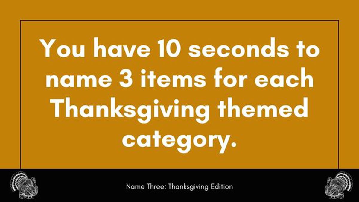 Name Three: Thanksgiving Edition image number null